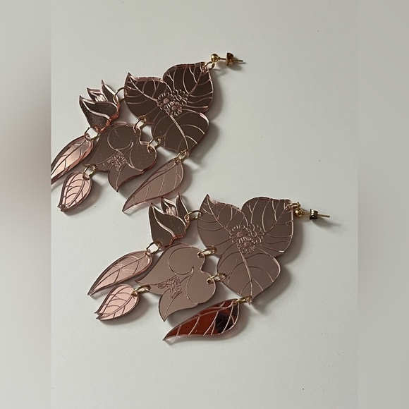 Unique Australian Made Bougainvillea Statement Earrings Floral Earrings - Picture 3 of 5